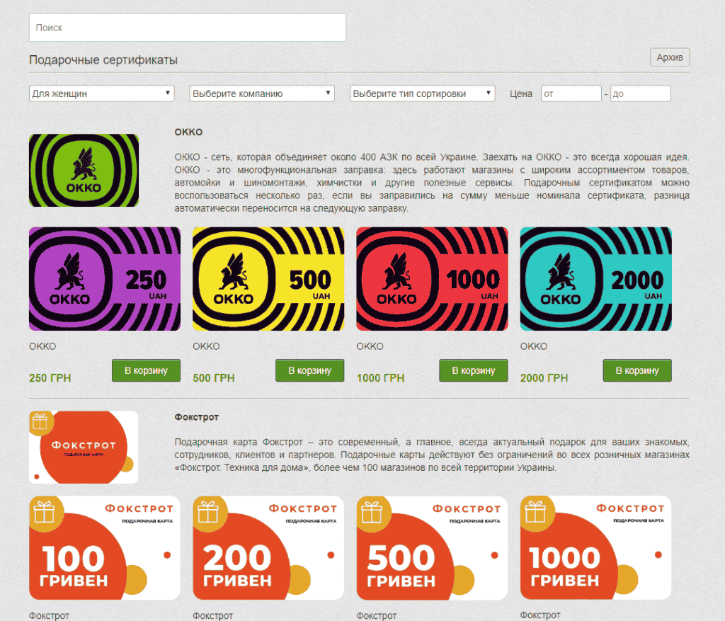 Подарункові карти в Приват 24, як купити?